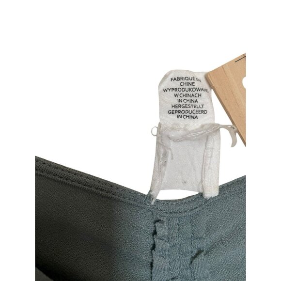 Anthropologie Joie Ruched Top Medium Gray V-Neck Long Sleeve Draped Blouse M - Picture 5 of 7